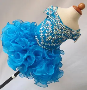 16 color avalible---Infant/toddler/baby/children/kids glitz Girl's Pageant Dress EB4018A