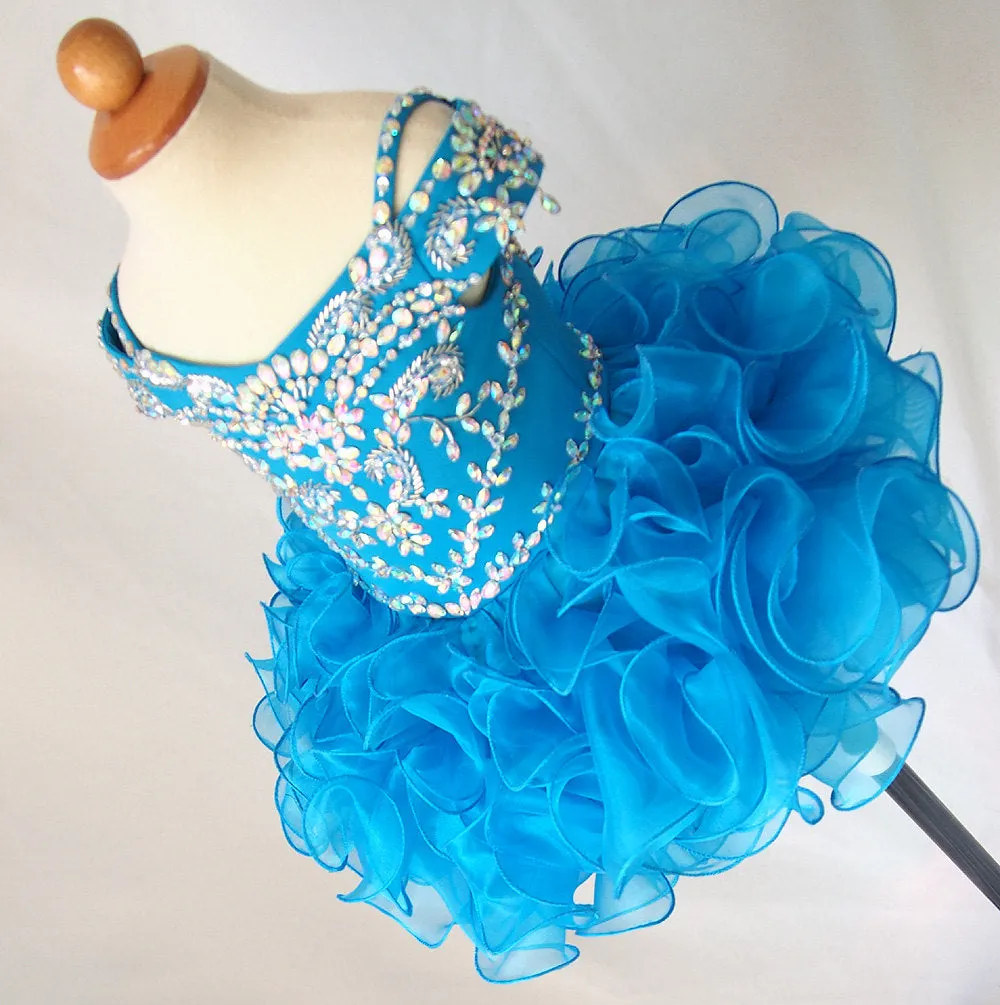 16 color avalible---Infant/toddler/baby/children/kids glitz Girl's Pageant Dress EB4018A