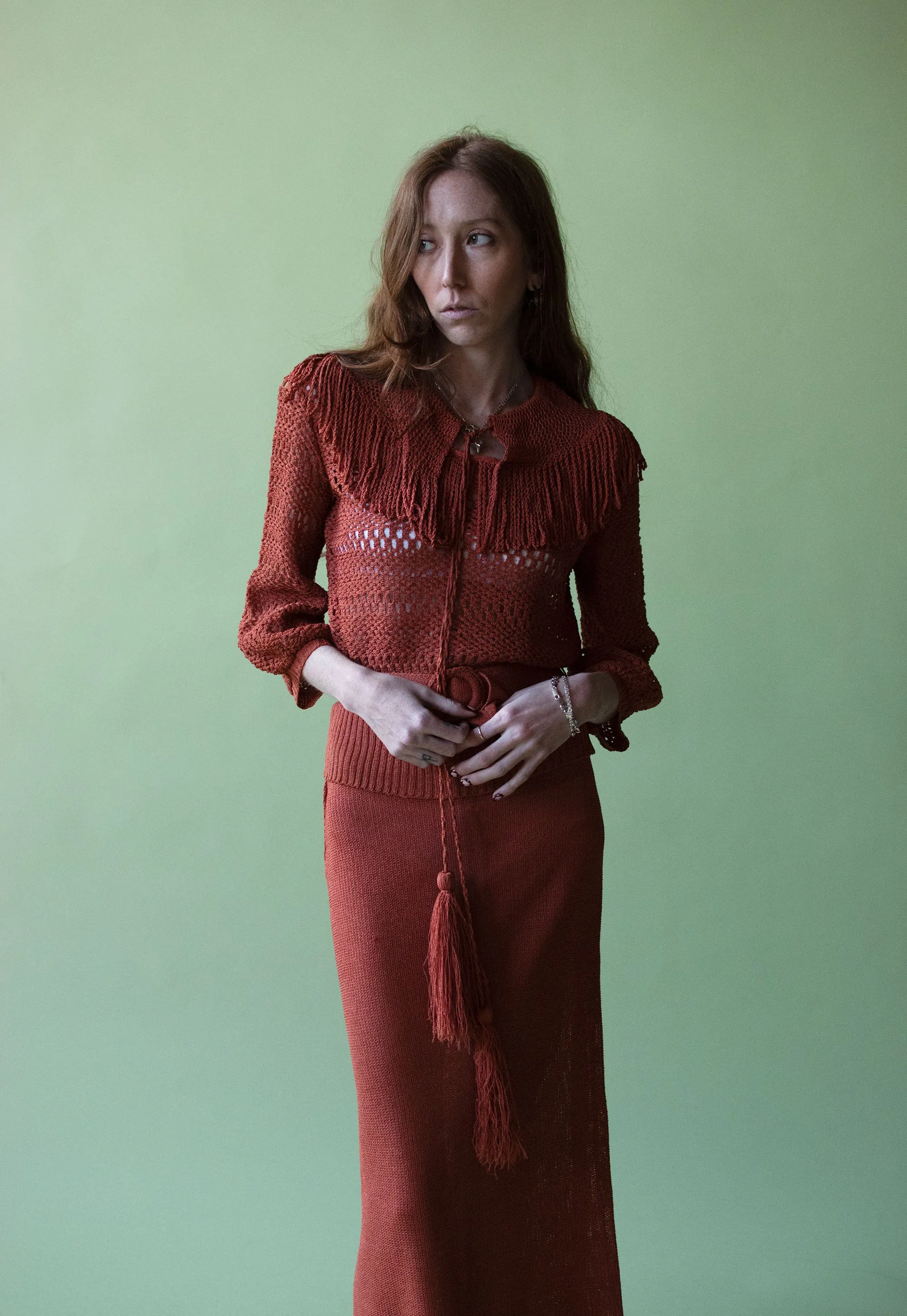 1930s Rust Knit Set