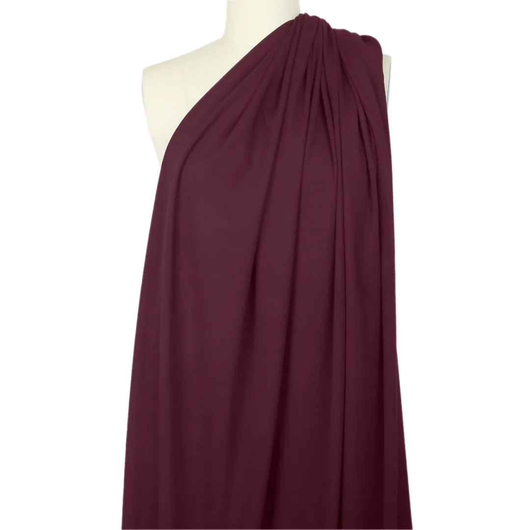4-way stretch rayon blend ponte - syrah