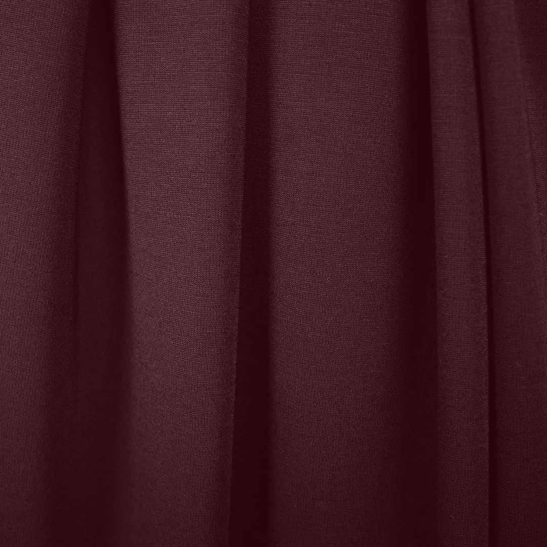 4-way stretch rayon blend ponte - syrah