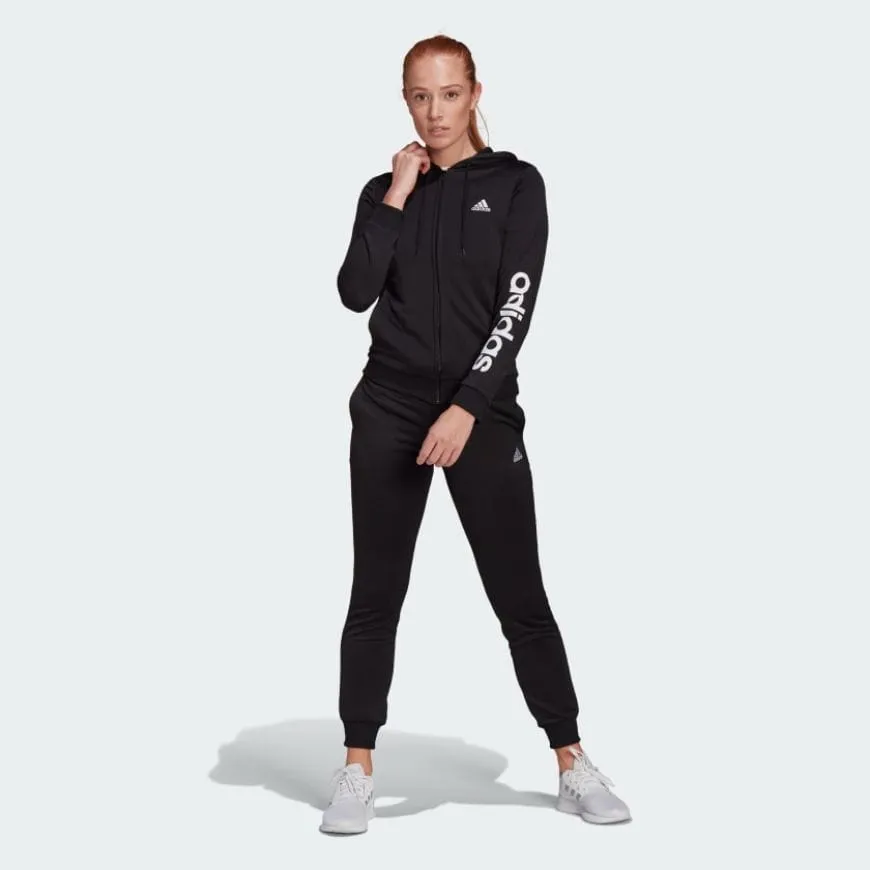 Adidas Essentials Logo French Terry Women Sportswear Suit Black/White