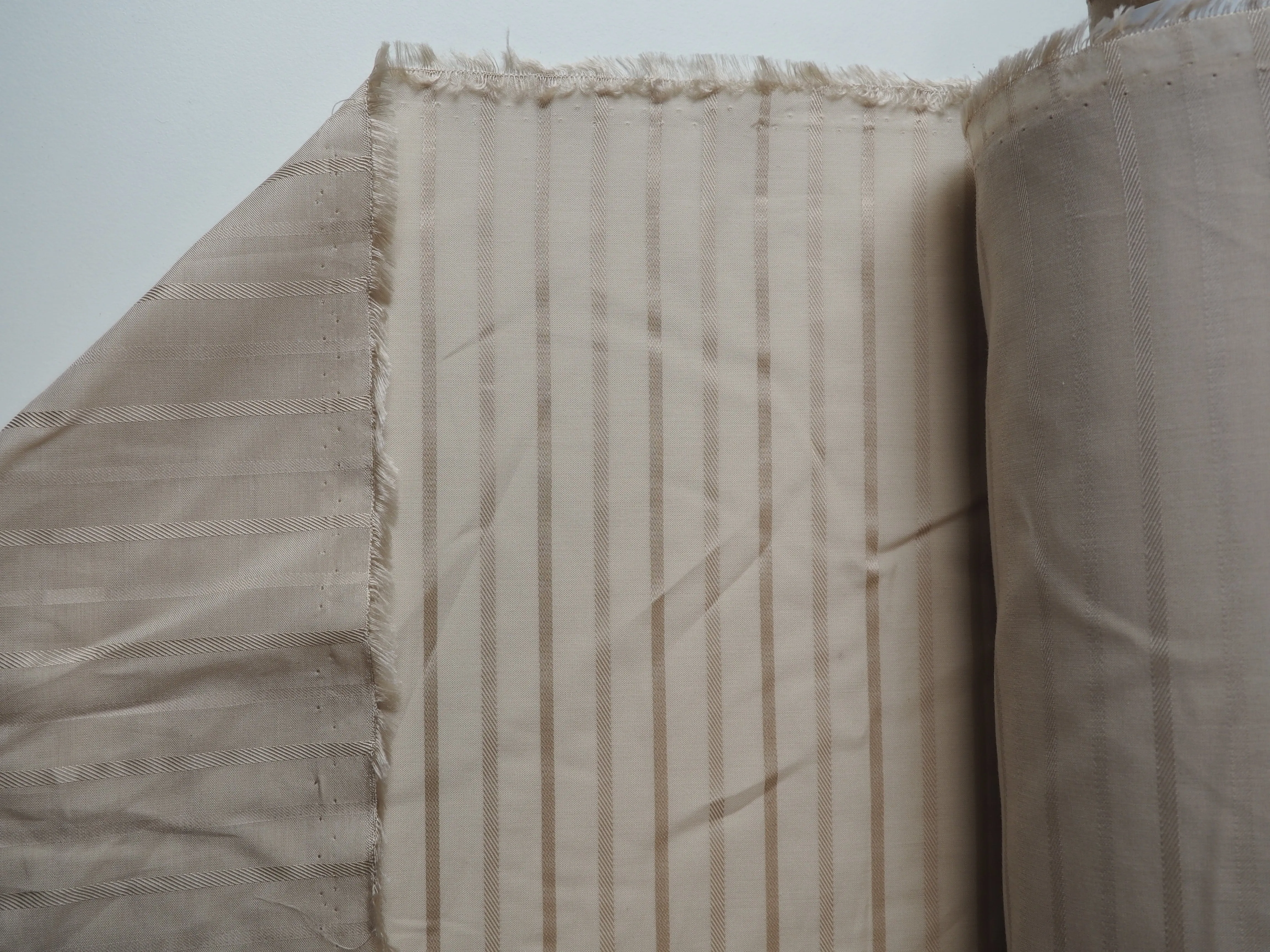 Almond Satin Stripe Viscose