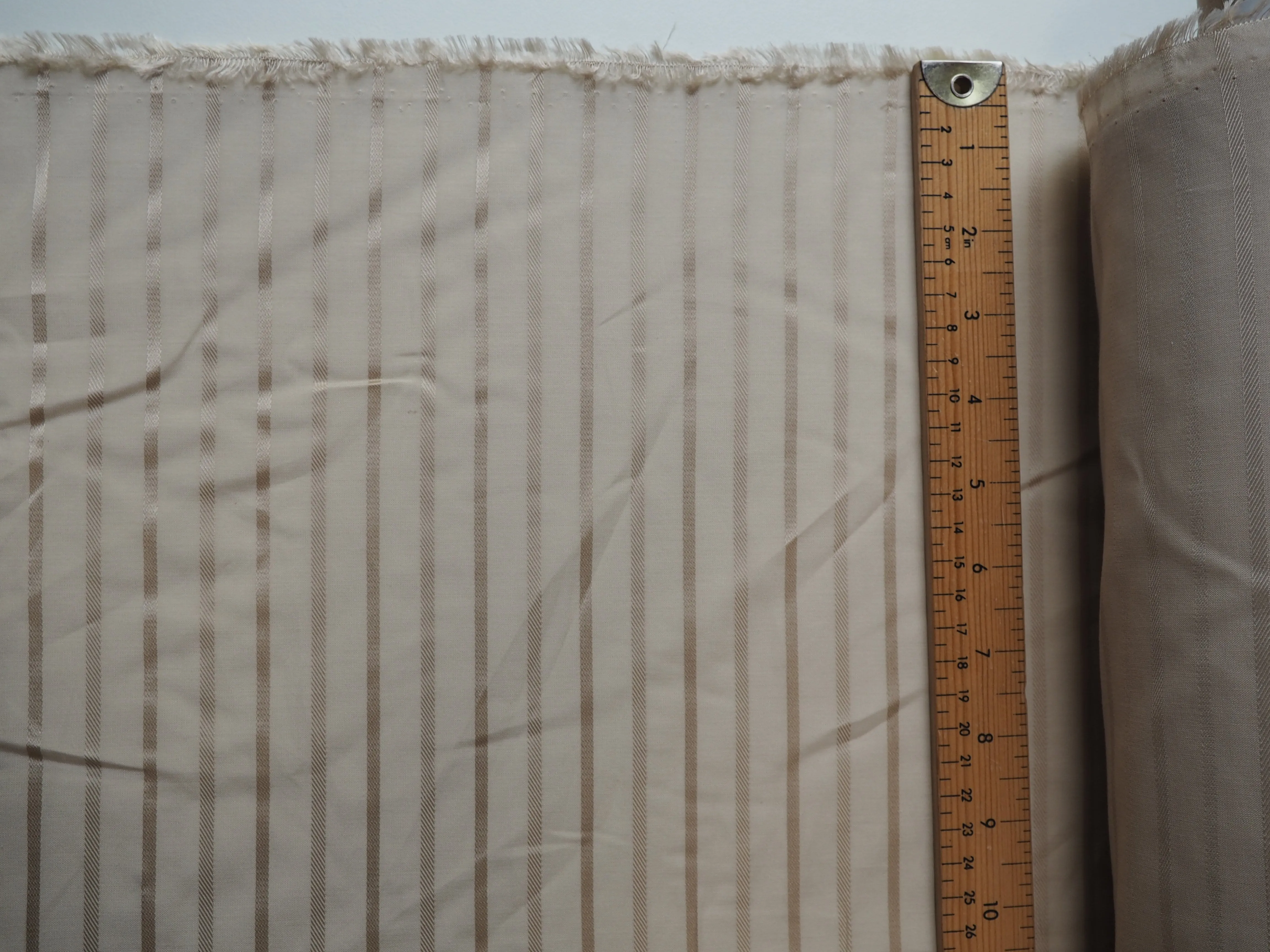 Almond Satin Stripe Viscose