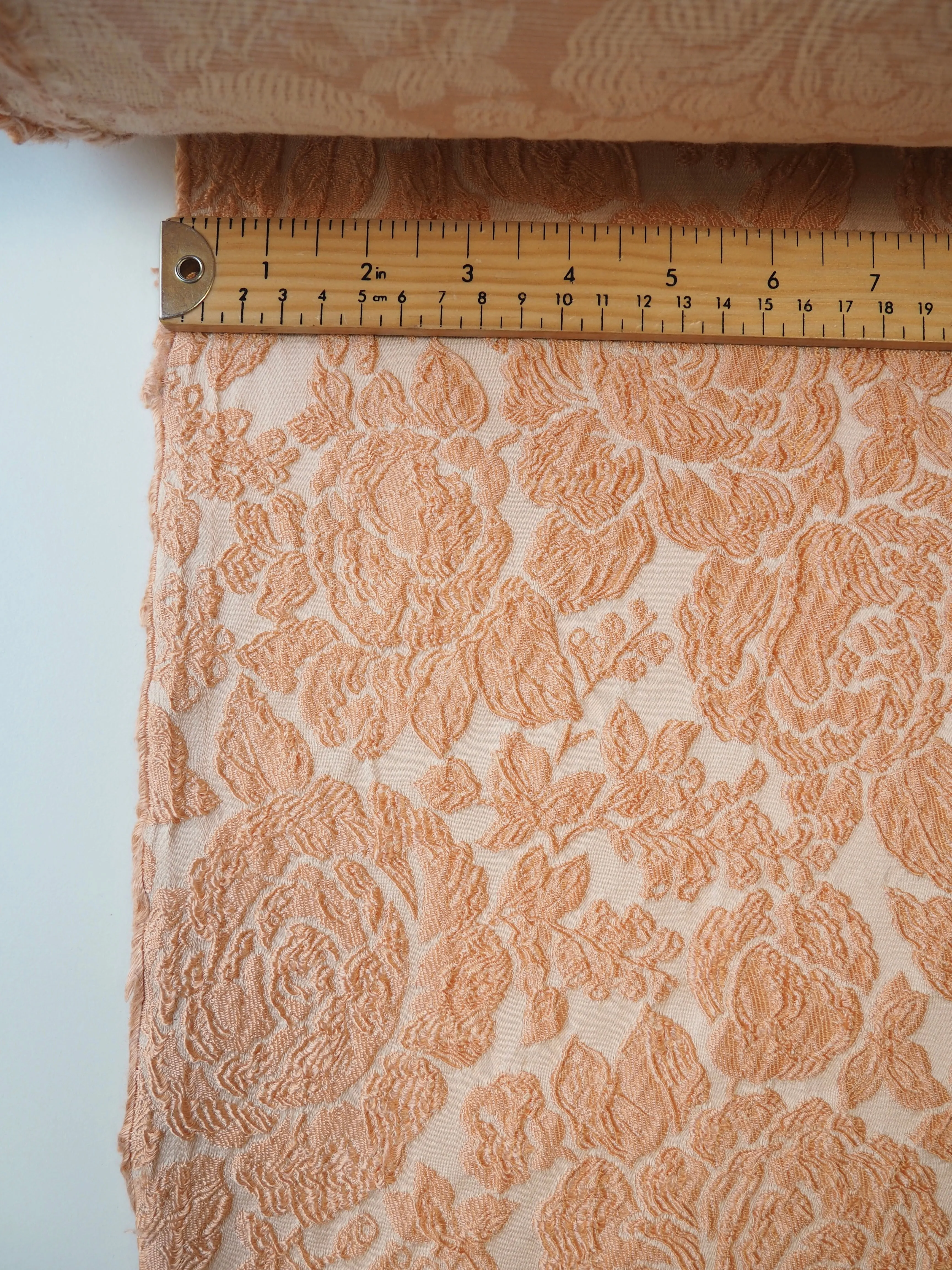 Apricot Rose Silk/Viscose Jacquard