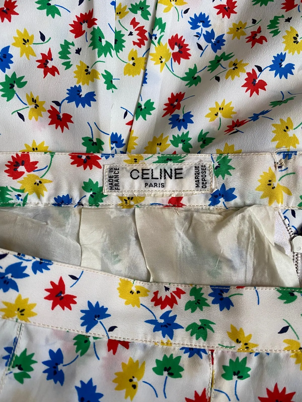 ARCHIVE - 1970s Celine Floral Print Skirt