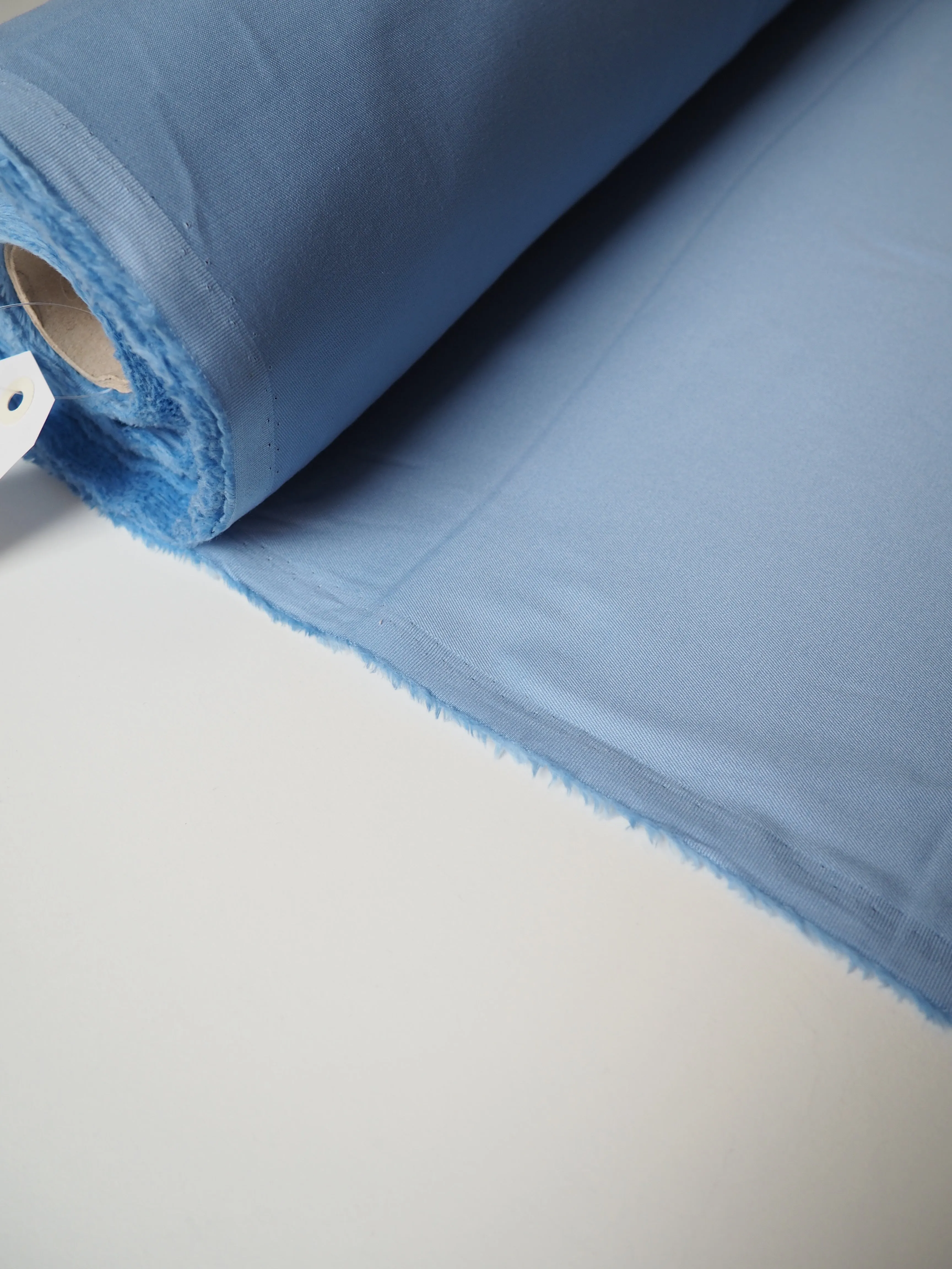 Arctic Blue Stretch Cotton Twill