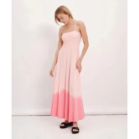 ATM Slub Jersey with Tonal Dip Smocked Dress