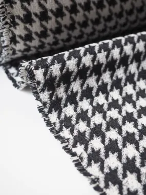 B W Houndstooth Stretch Jacquard