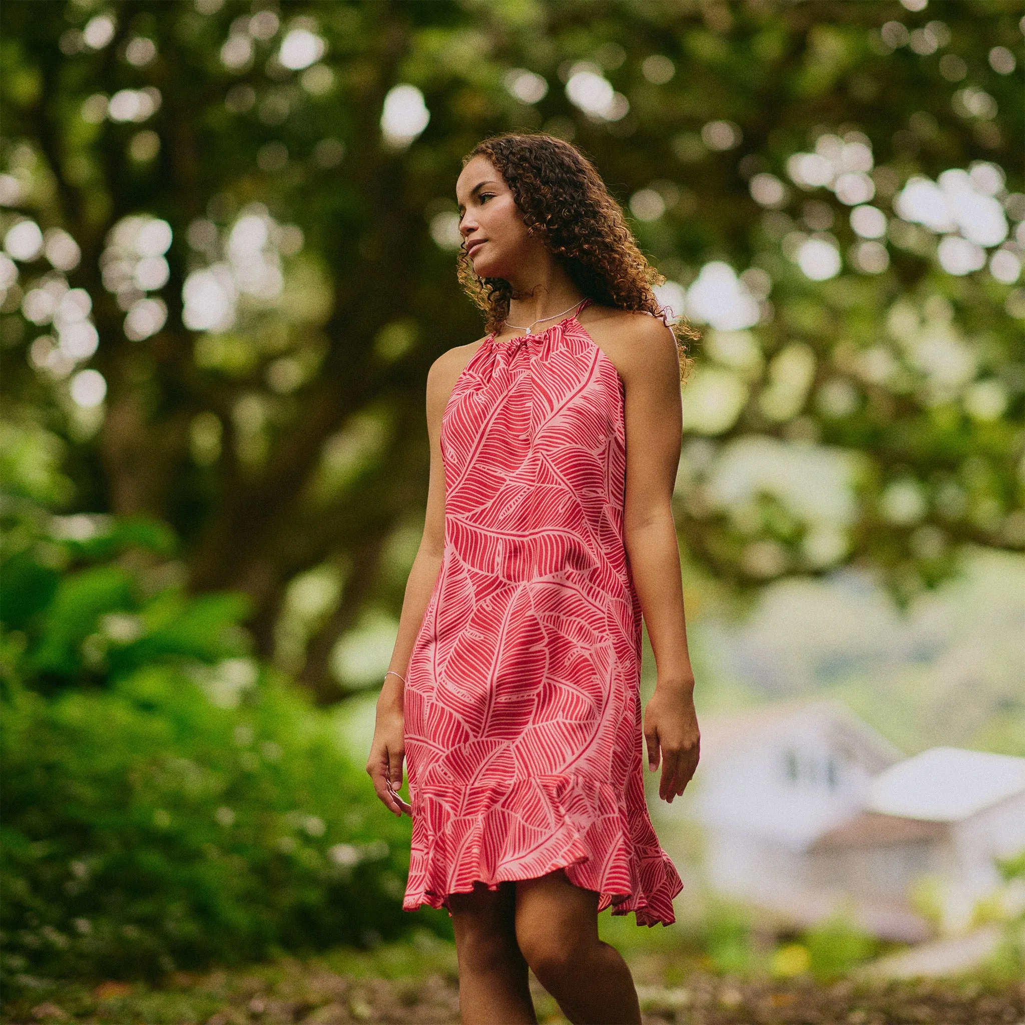 Banana Leaf Knee Length Dress