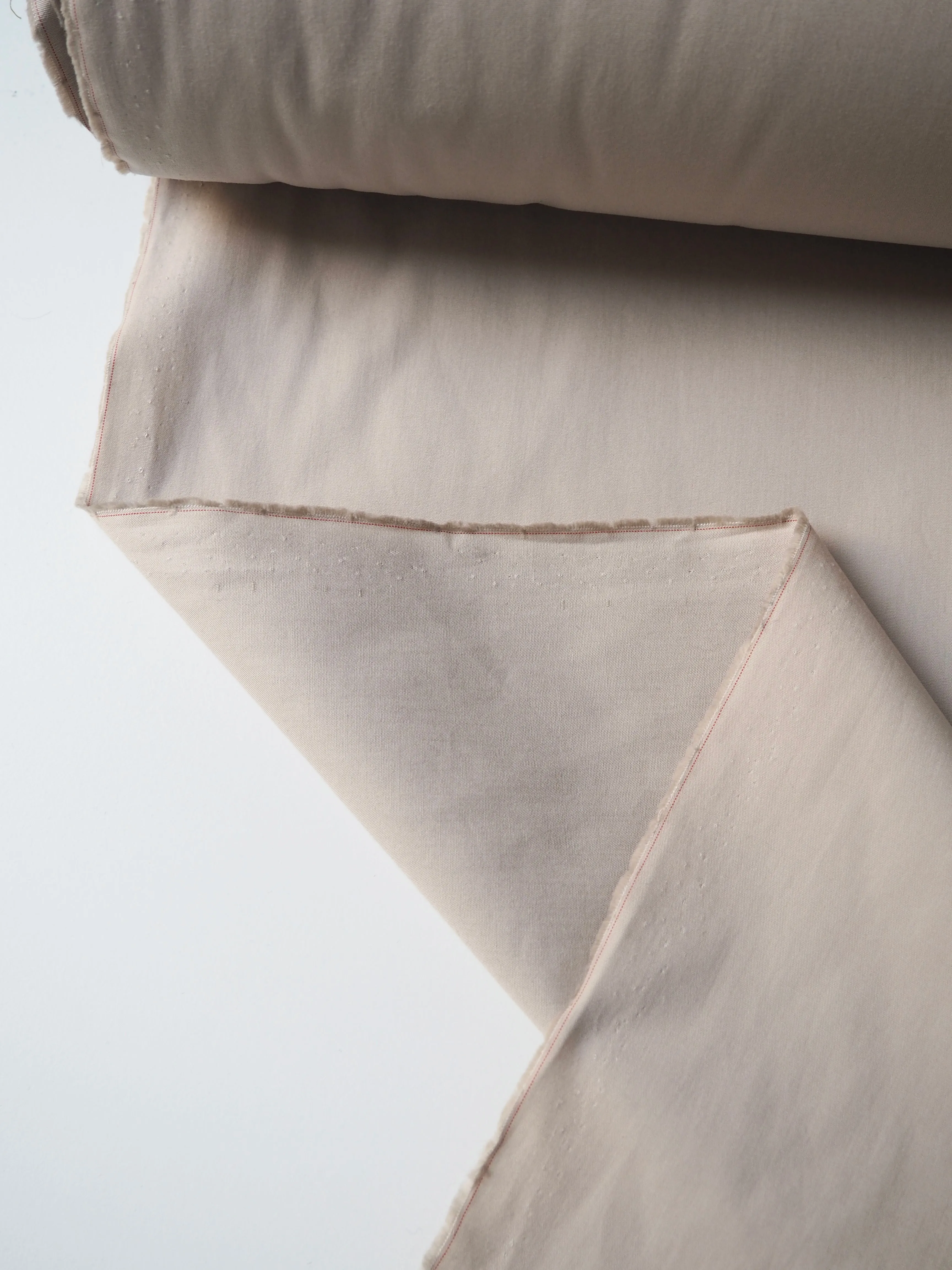 Beige Heavy Cotton Poplin