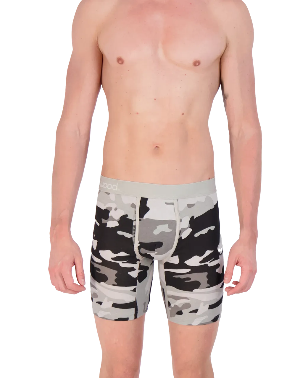 Biker Brief w/ Fly in Ghost Camo by Wood Underwear