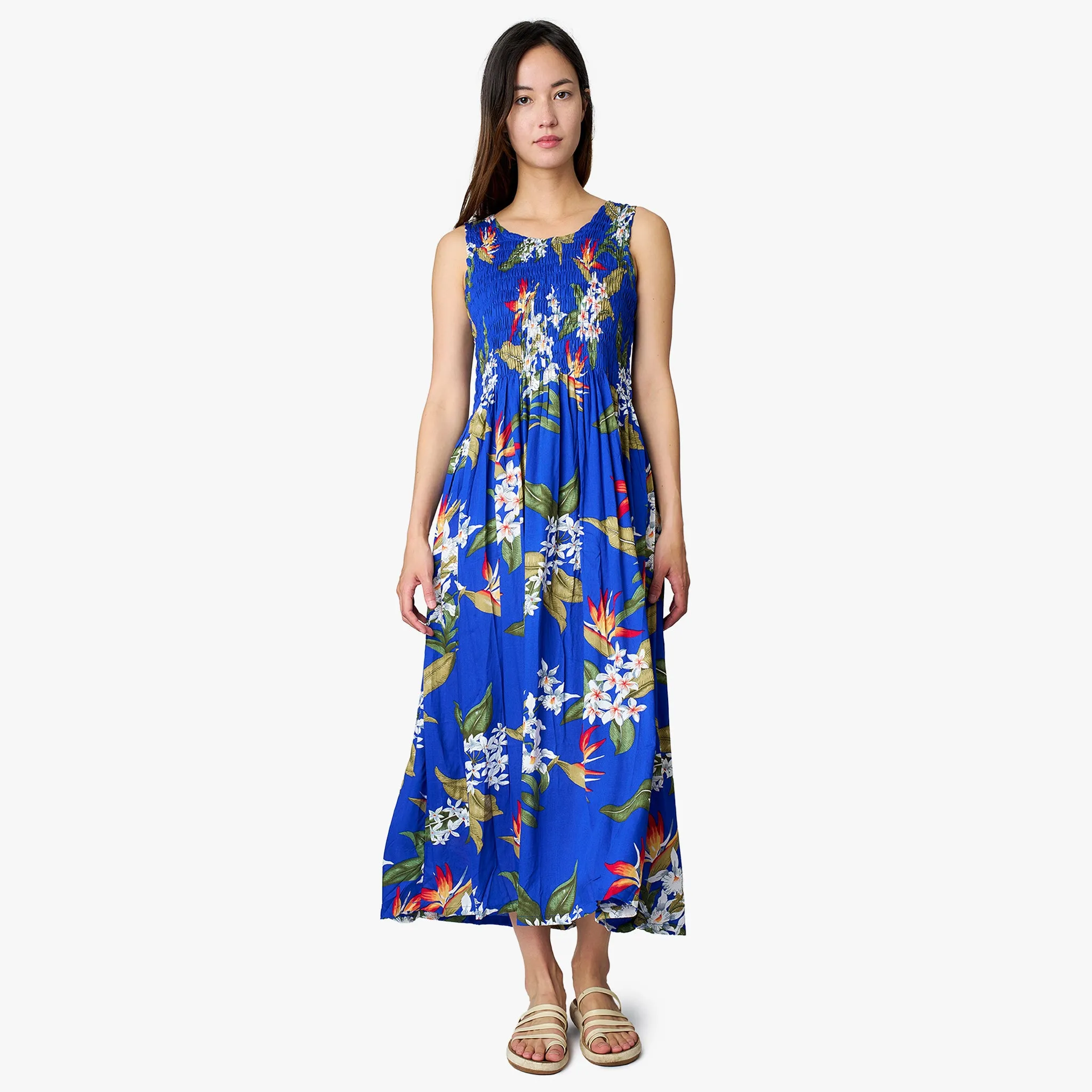 Bird of Paradise Smock Long Dress