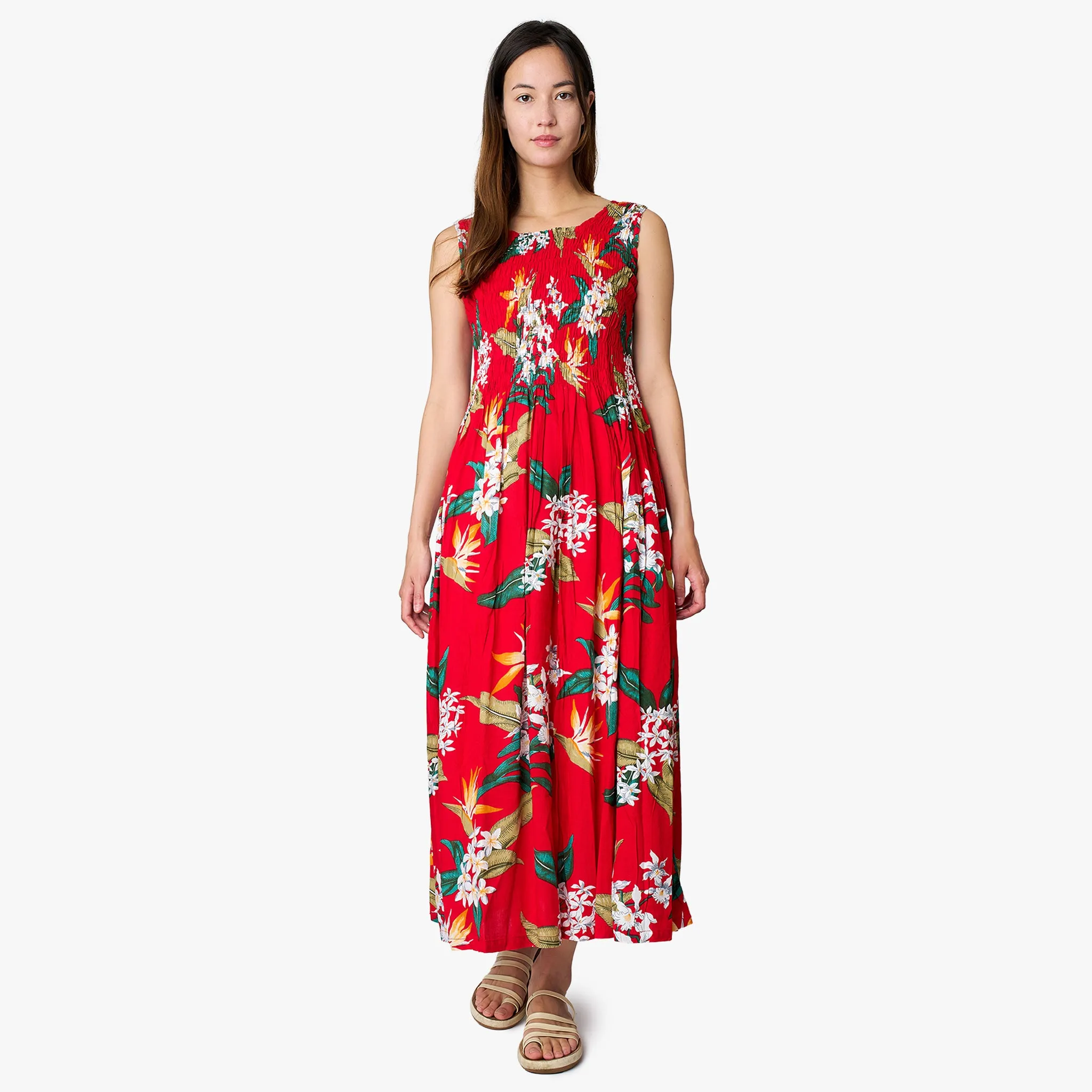 Bird of Paradise Smock Long Dress