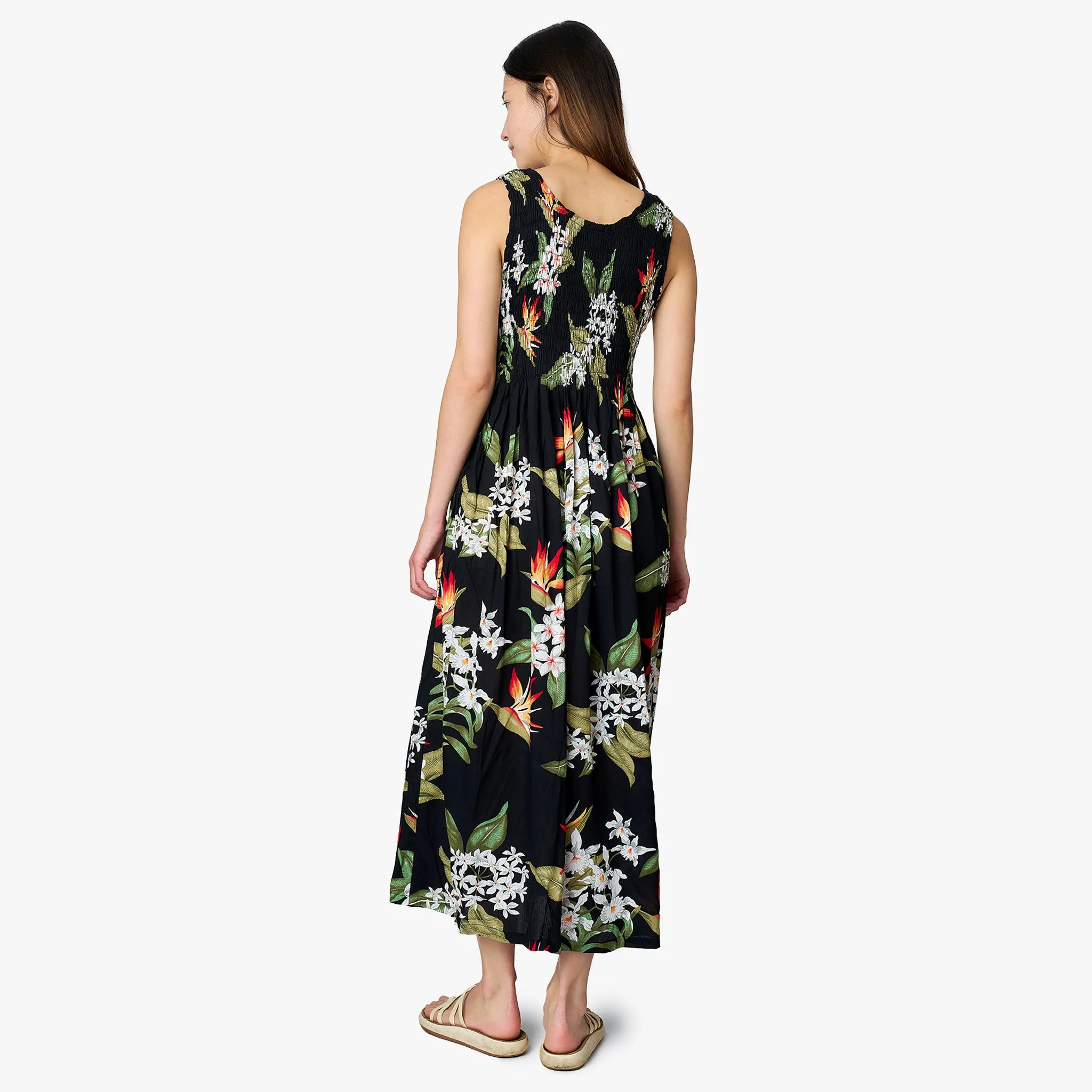 Bird of Paradise Smock Long Dress