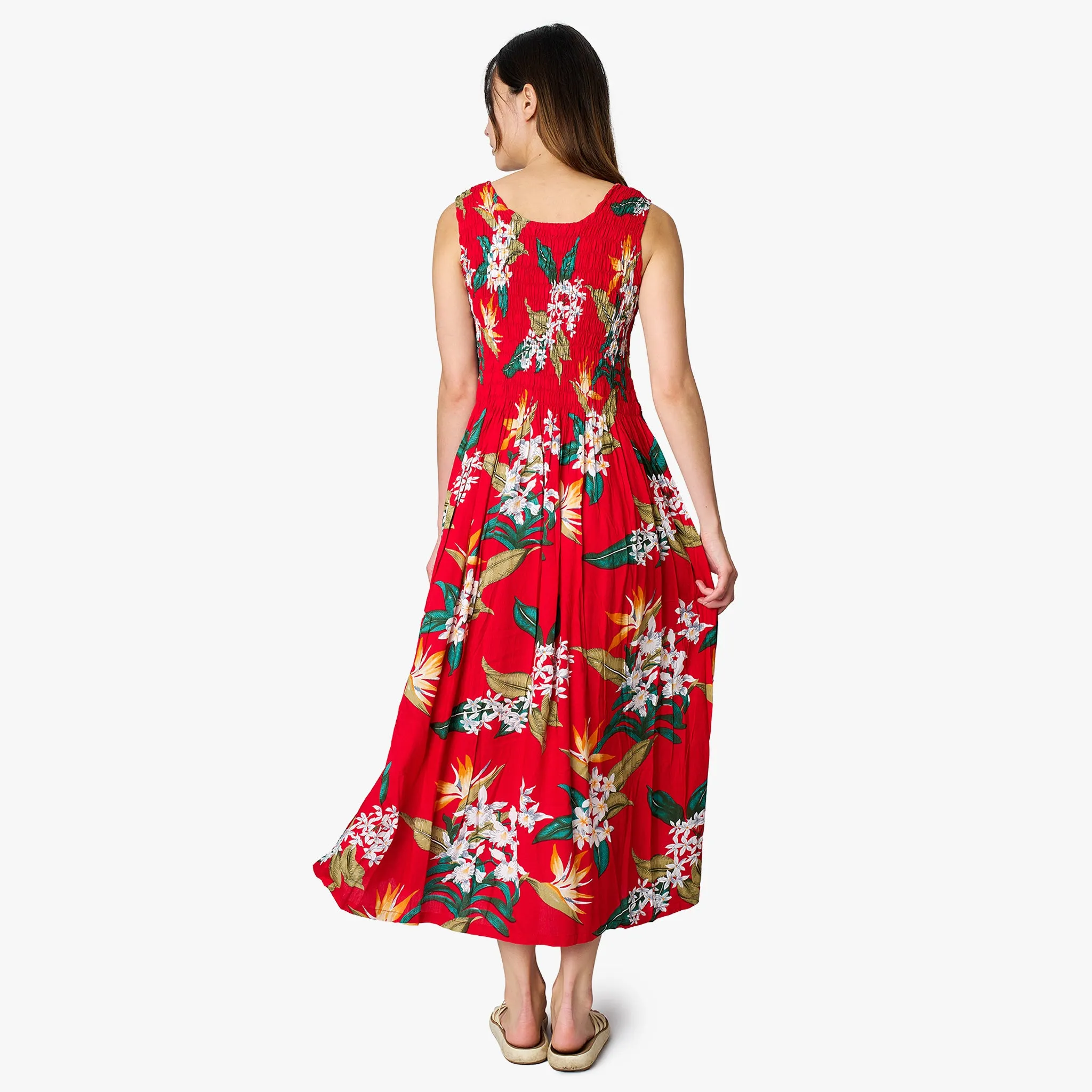 Bird of Paradise Smock Long Dress
