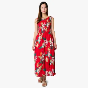 Bird of Paradise Smock Long Dress