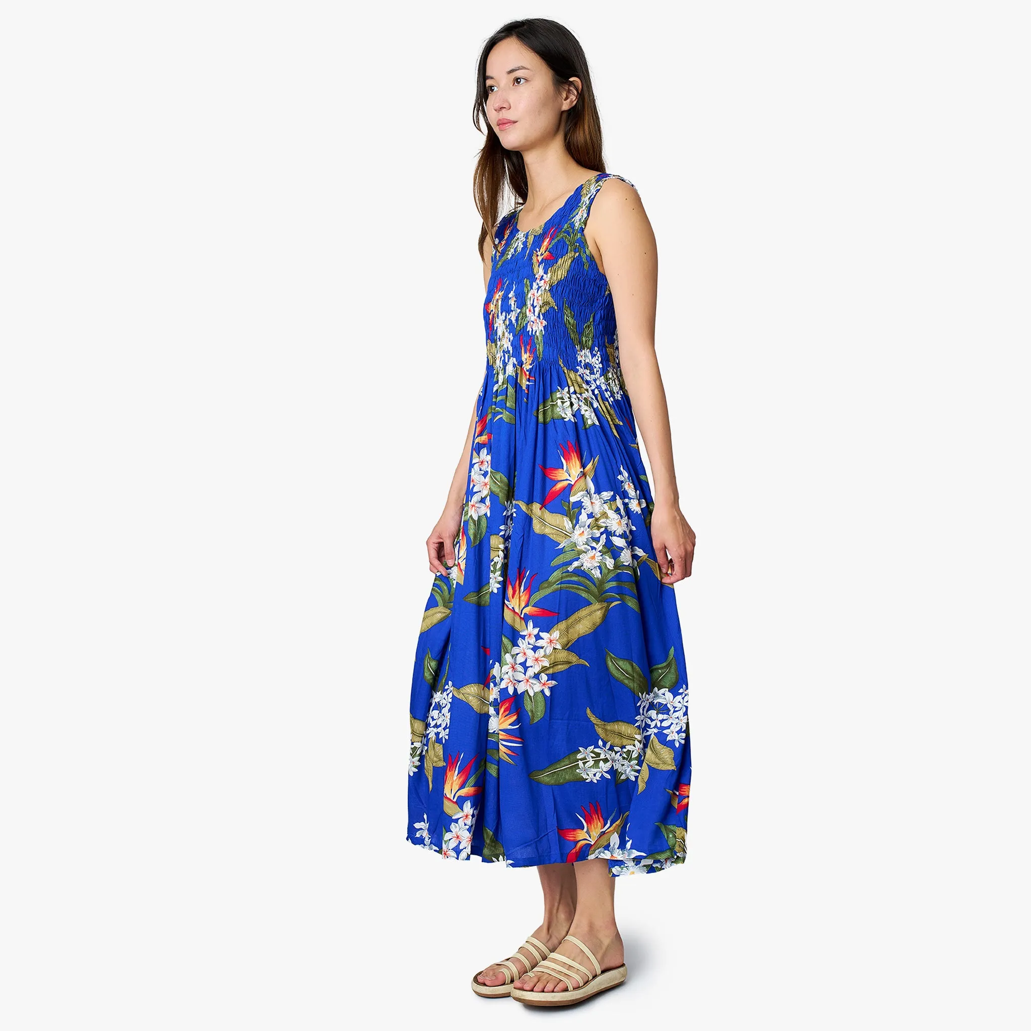 Bird of Paradise Smock Long Dress