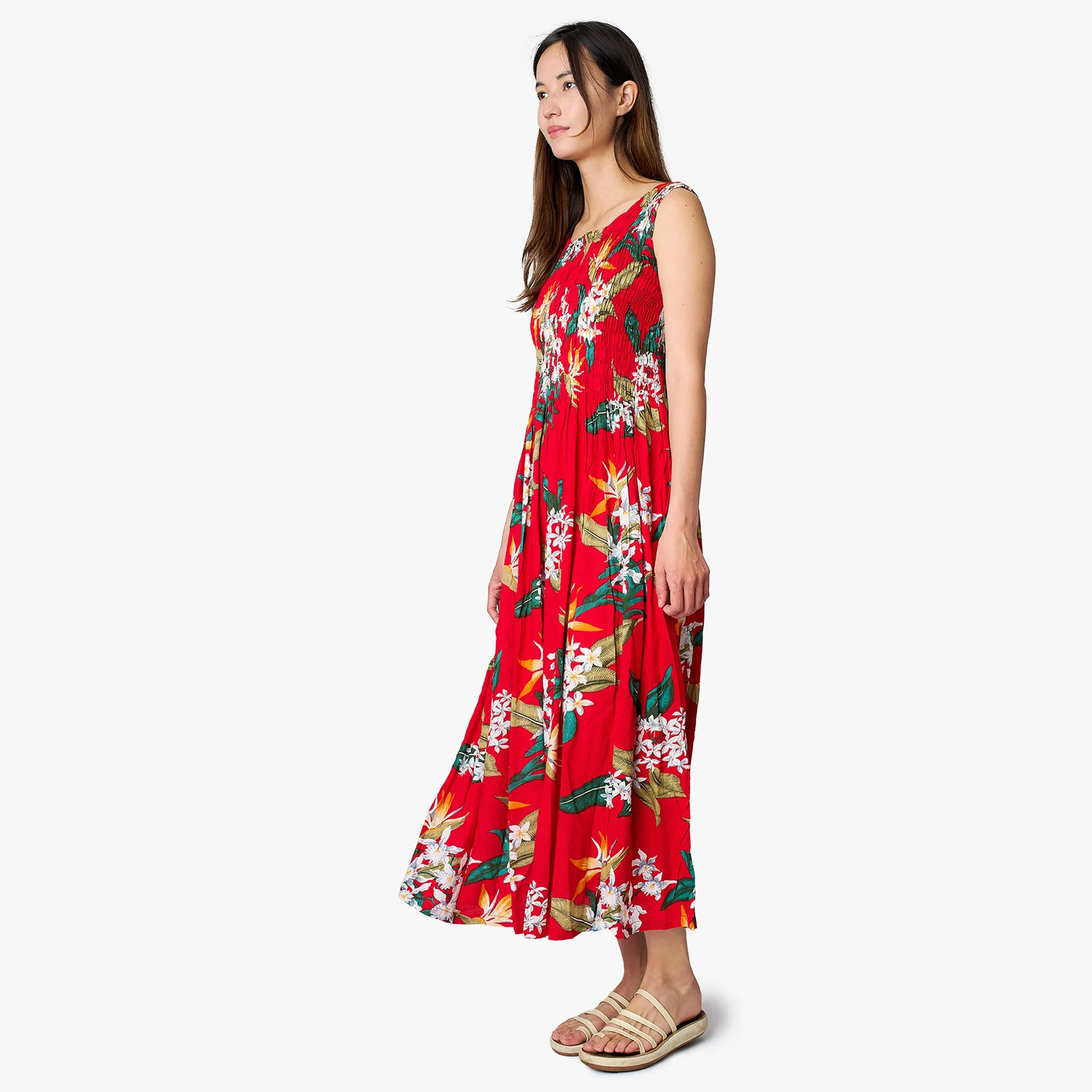 Bird of Paradise Smock Long Dress