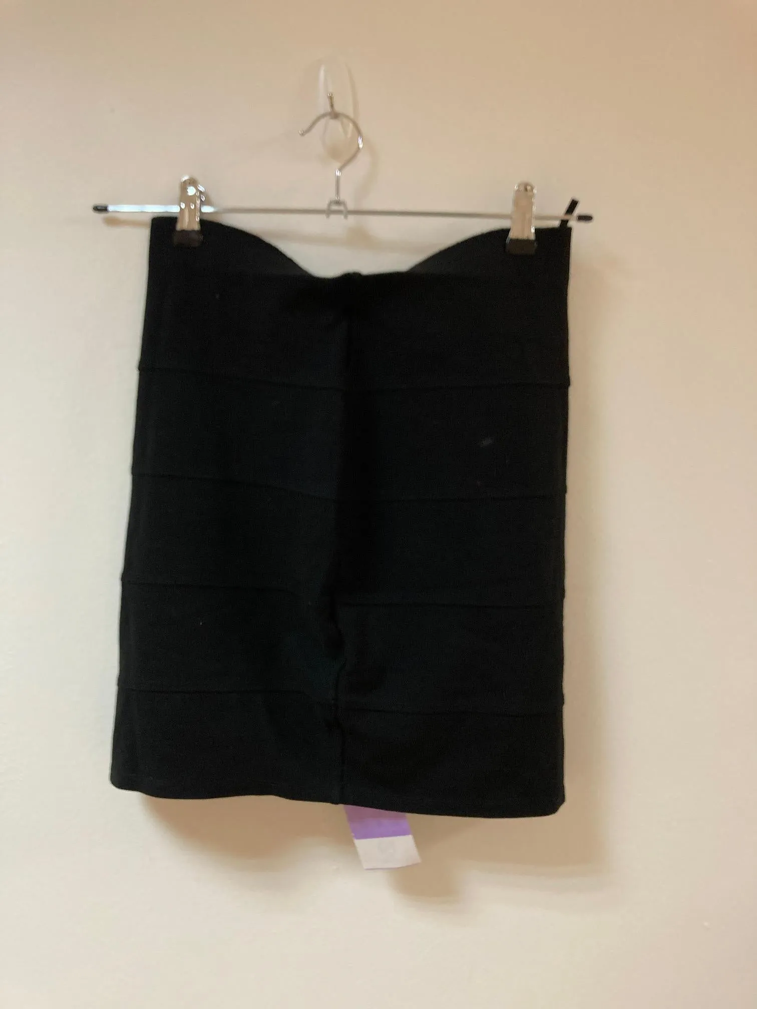 Black Mini Pencil Skirt, M&S, Size 10 (Viscose)