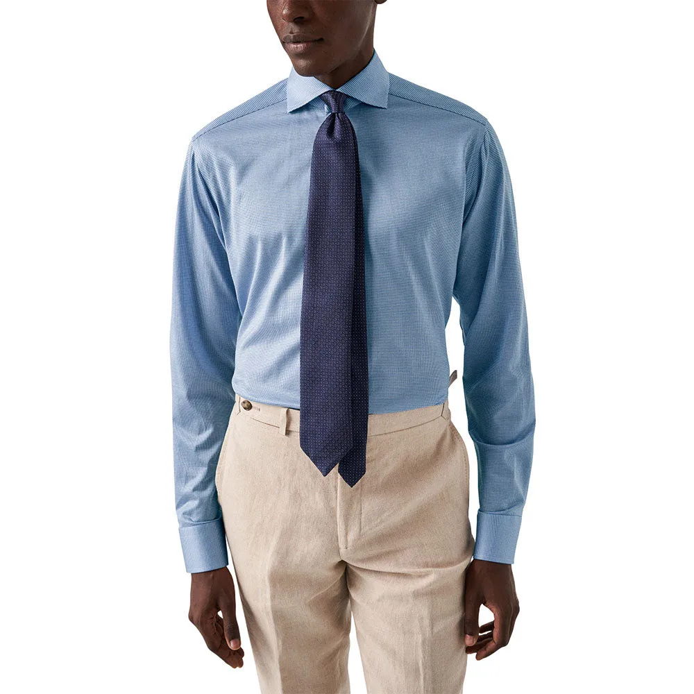 Blue Check King Knit Slim Fit Shirt