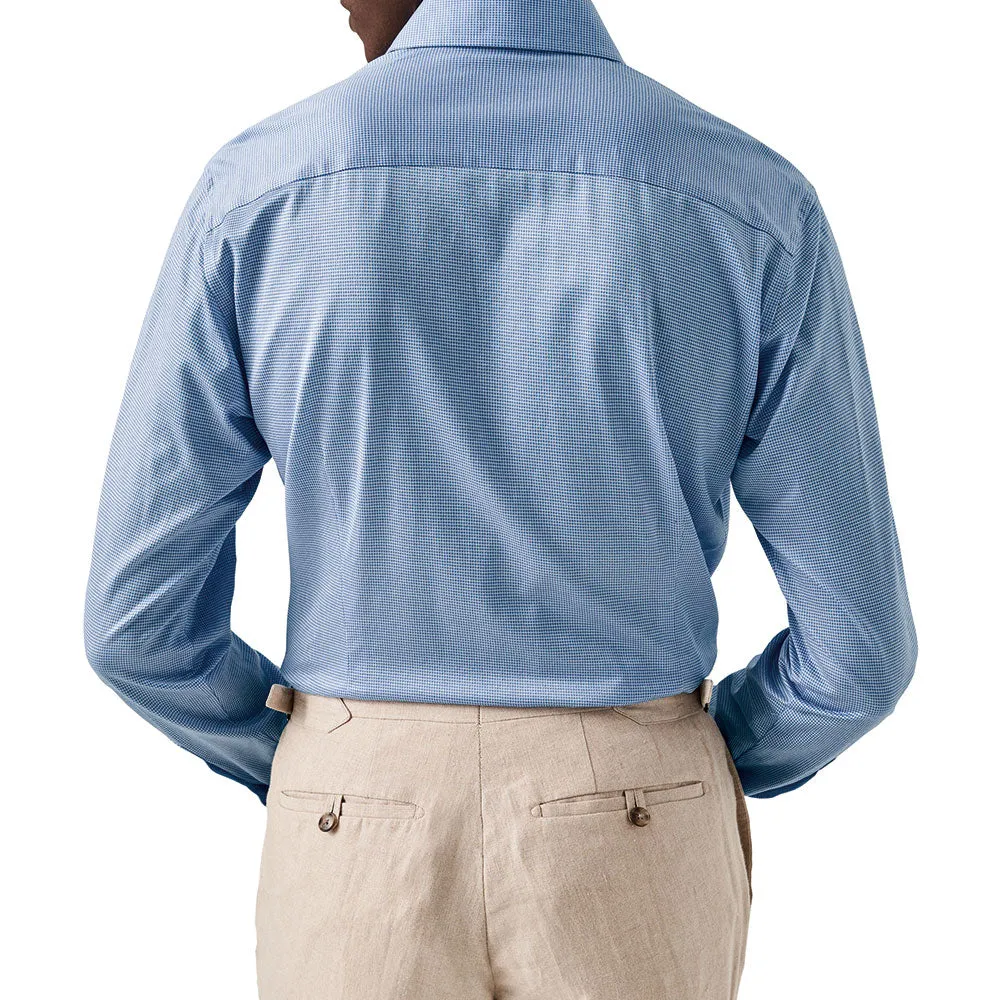 Blue Check King Knit Slim Fit Shirt