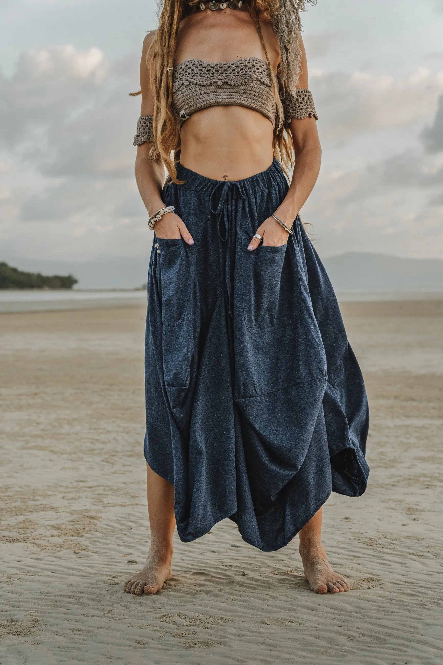 Boho Maxi Skirt Nariya Blue