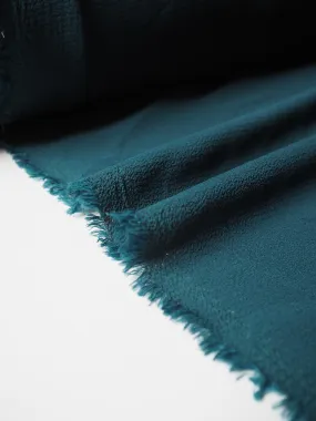 Bottle Green Crinkle Crepe