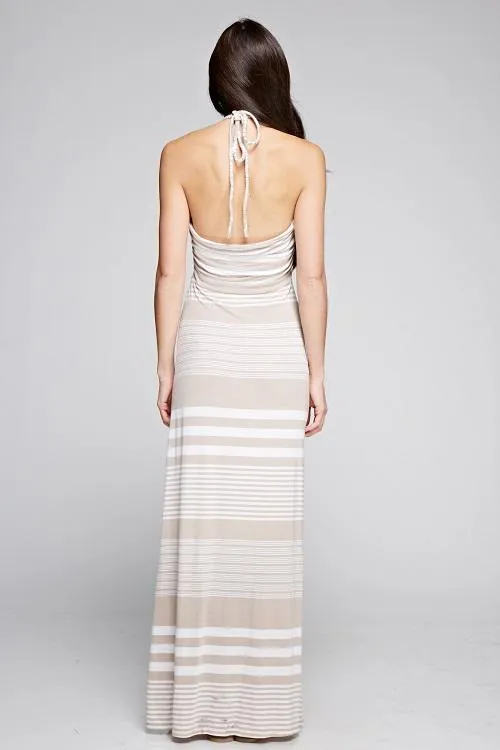 Braided Halter Maxi Dress