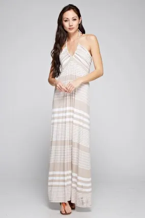 Braided Halter Maxi Dress