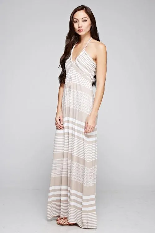 Braided Halter Maxi Dress