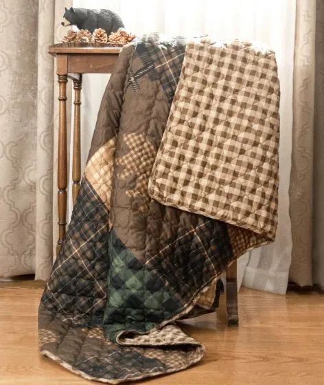 Brown Bear Cabin Quilted Collection