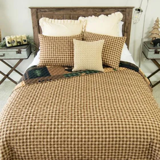 Brown Bear Cabin Quilted Collection