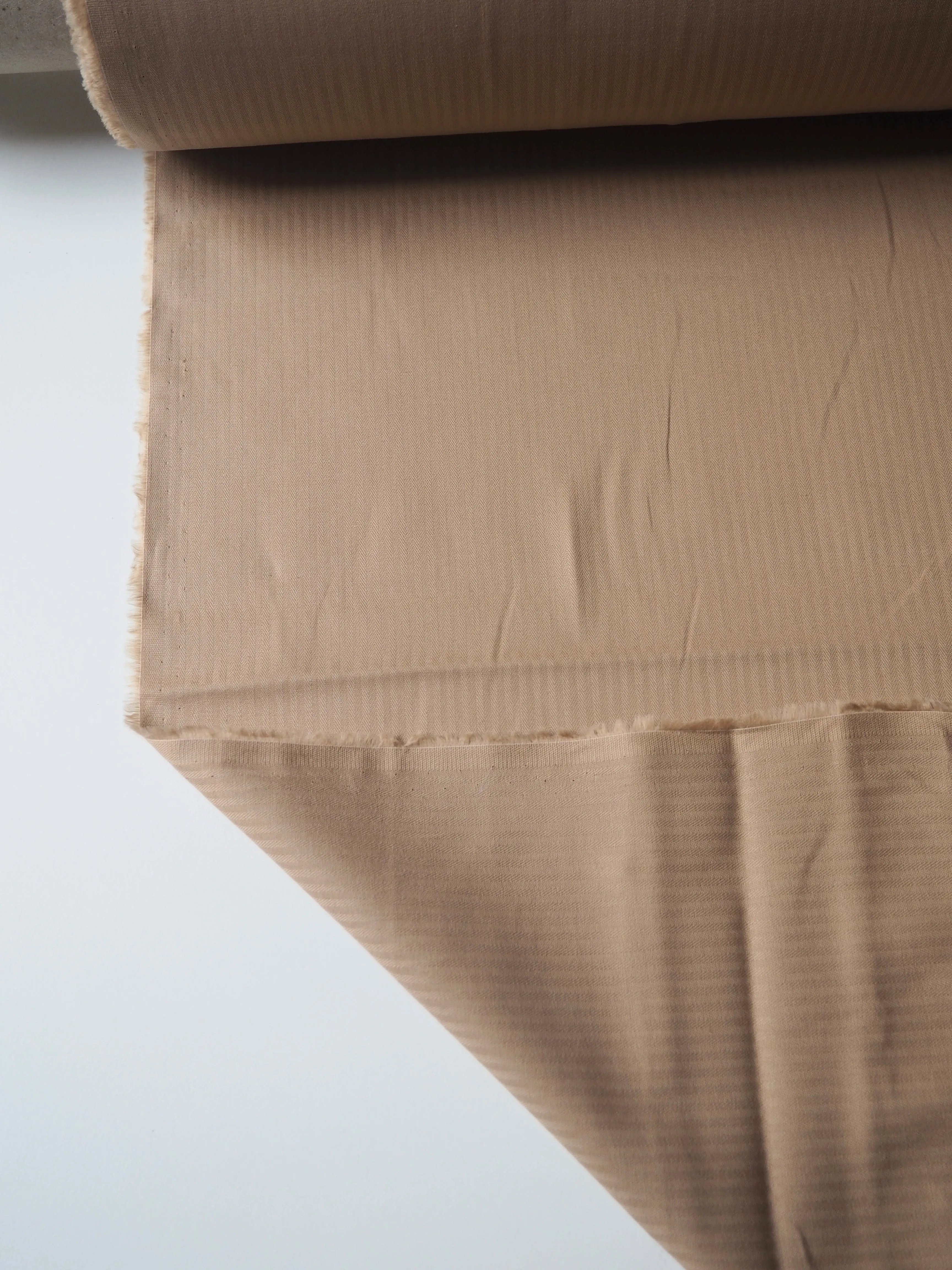 Caramel Twill Stripe Cotton