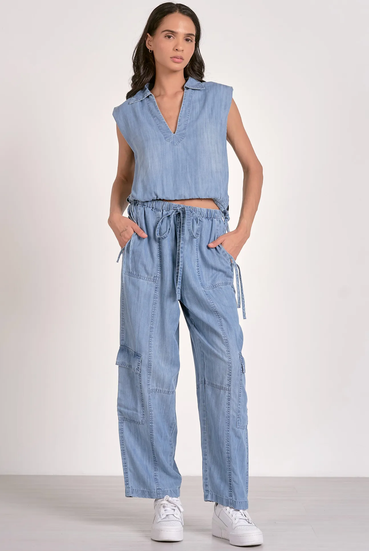 Casie Cargo Denim Pant