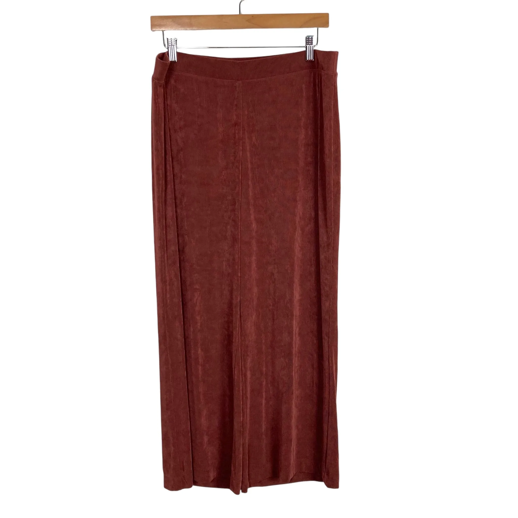 Chico's Brown Cropped Travelers Classic Pants- Size L