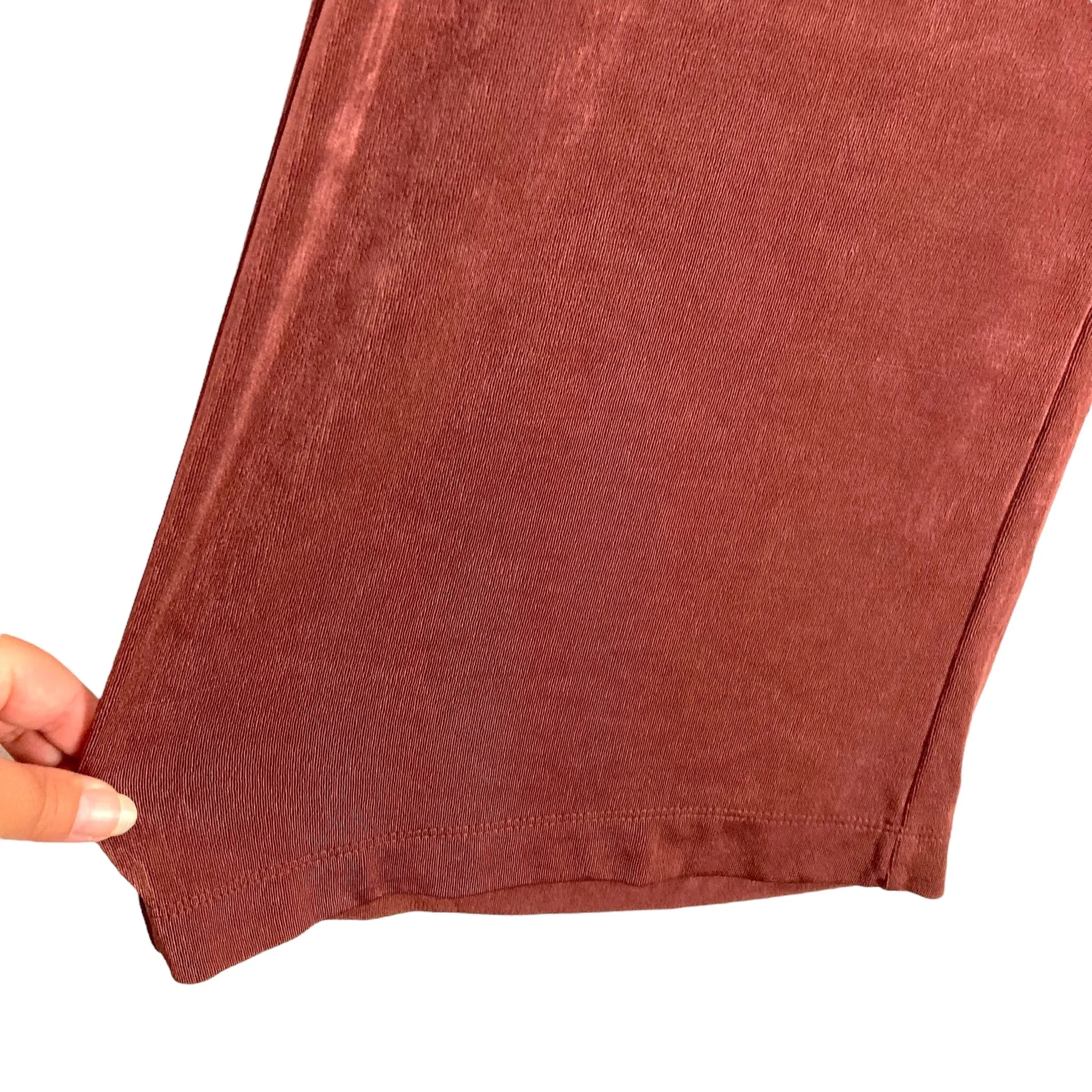 Chico's Brown Cropped Travelers Classic Pants- Size L