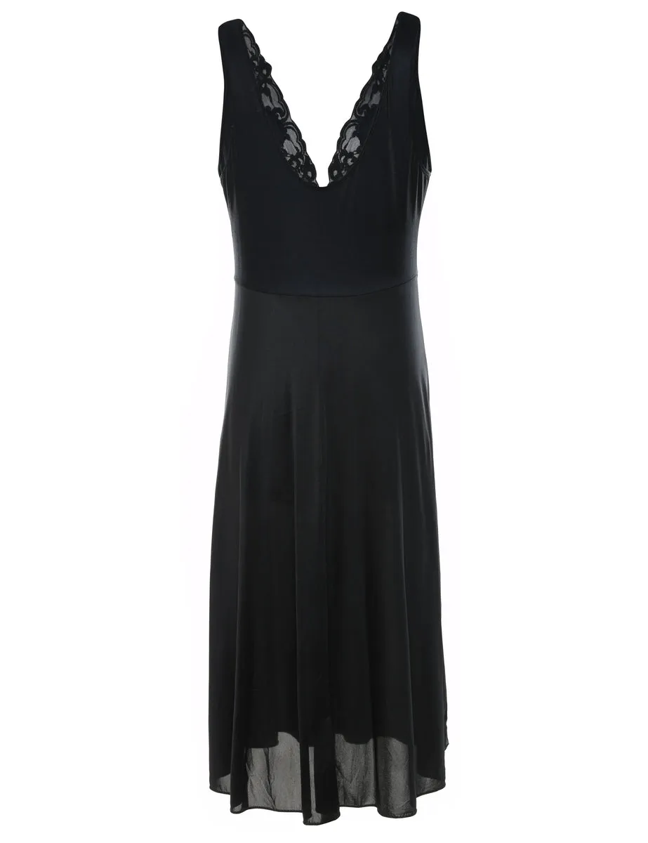 Classic Black Lace Nightdress - S