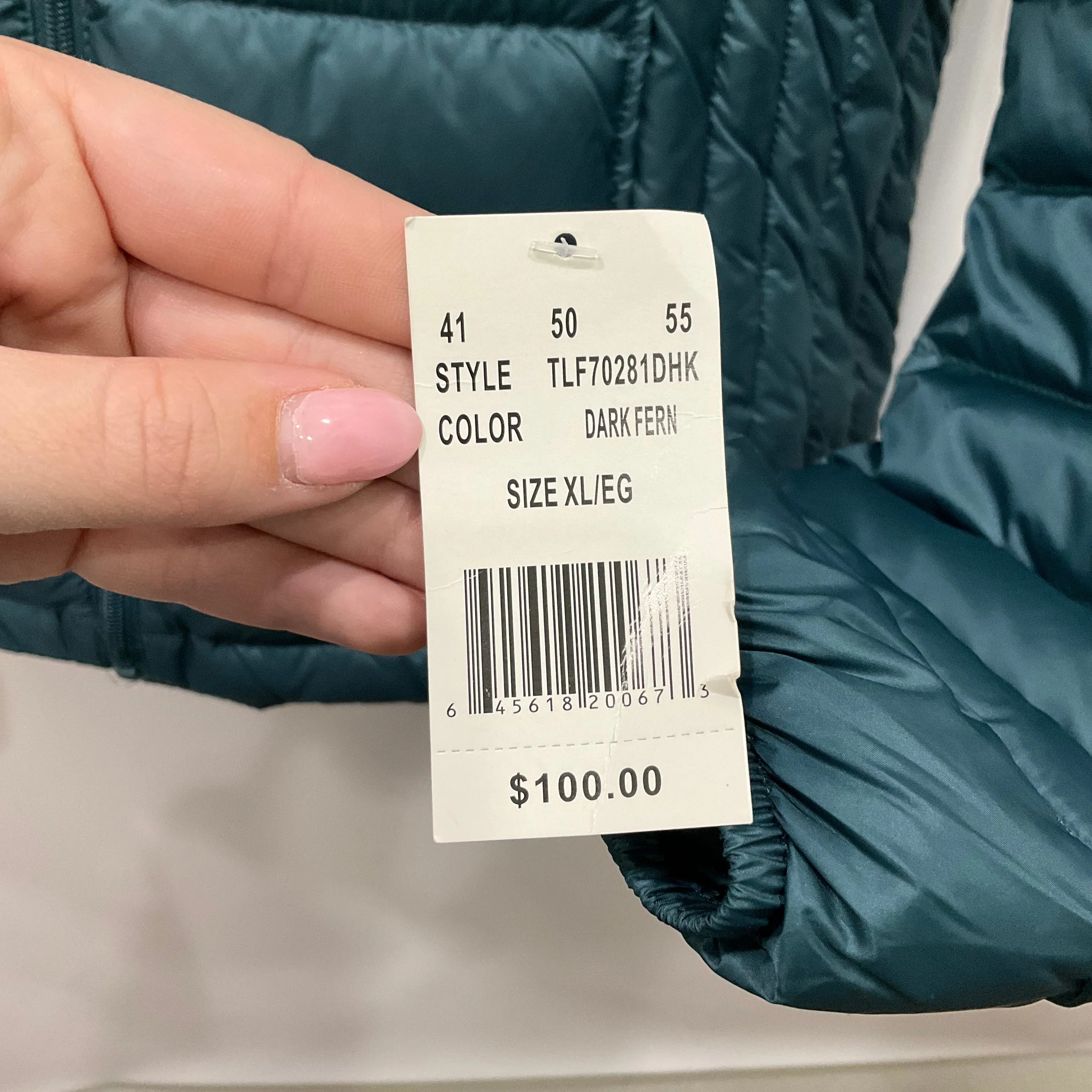 Coat Puffer & Quilted By heatkeep In Teal, Size: Xl
