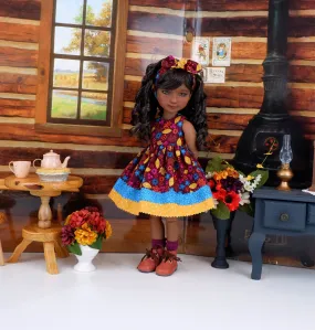 Colorful Autumn - dress with boots for Ruby Red Fashion Friends doll