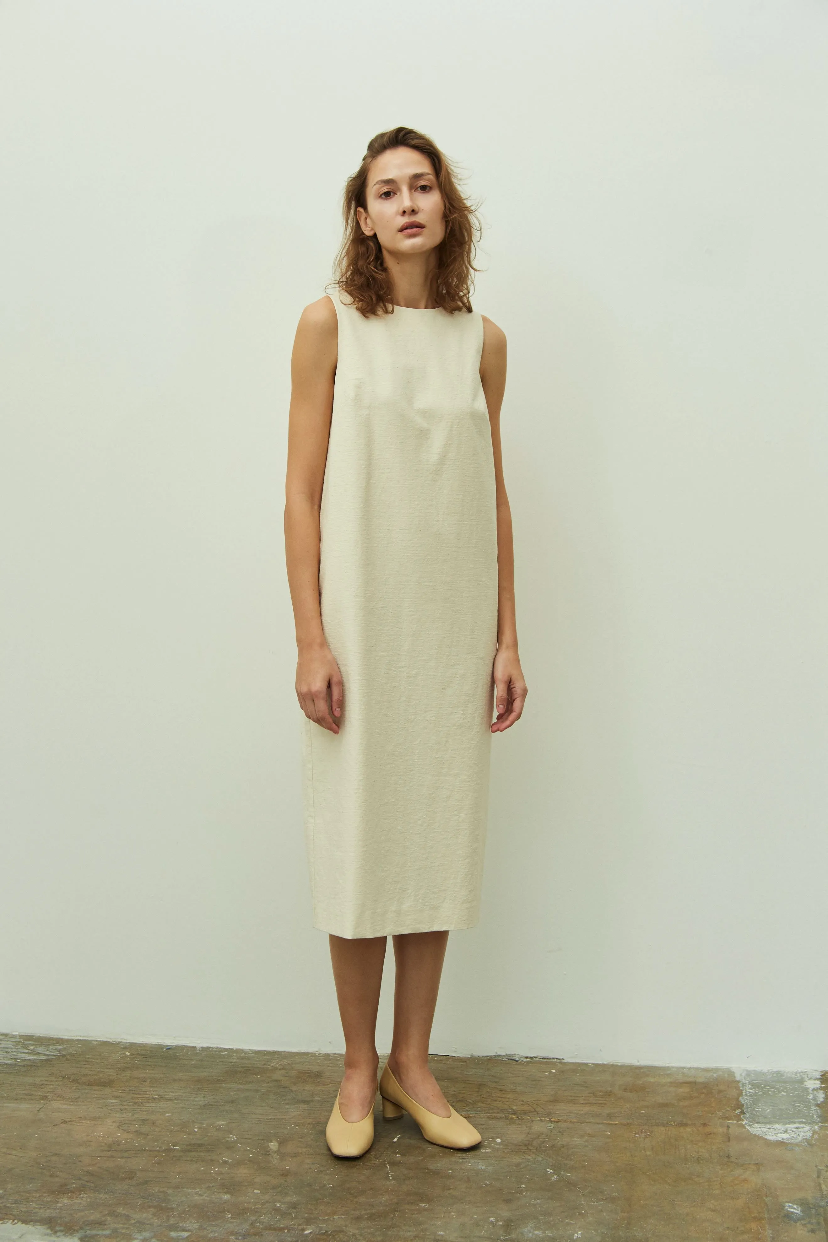 Column Dress -- Organic Nepped Cotton