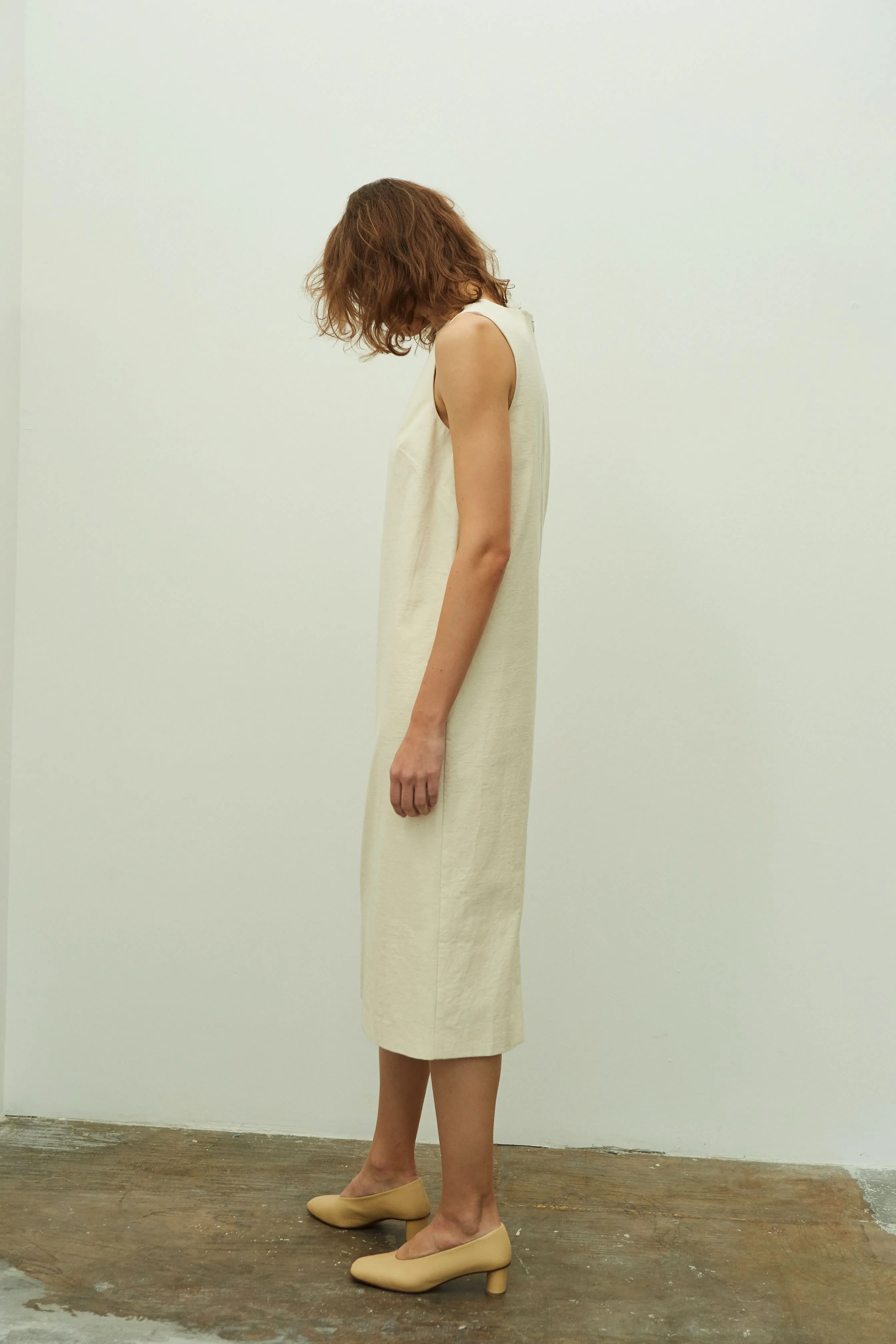 Column Dress -- Organic Nepped Cotton