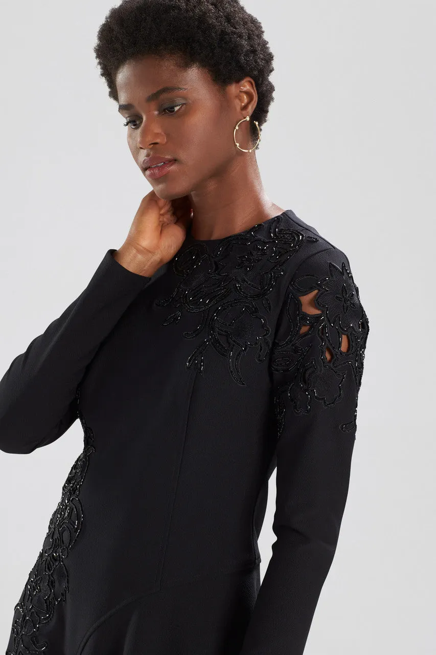 Compact Knit Crepe Dress