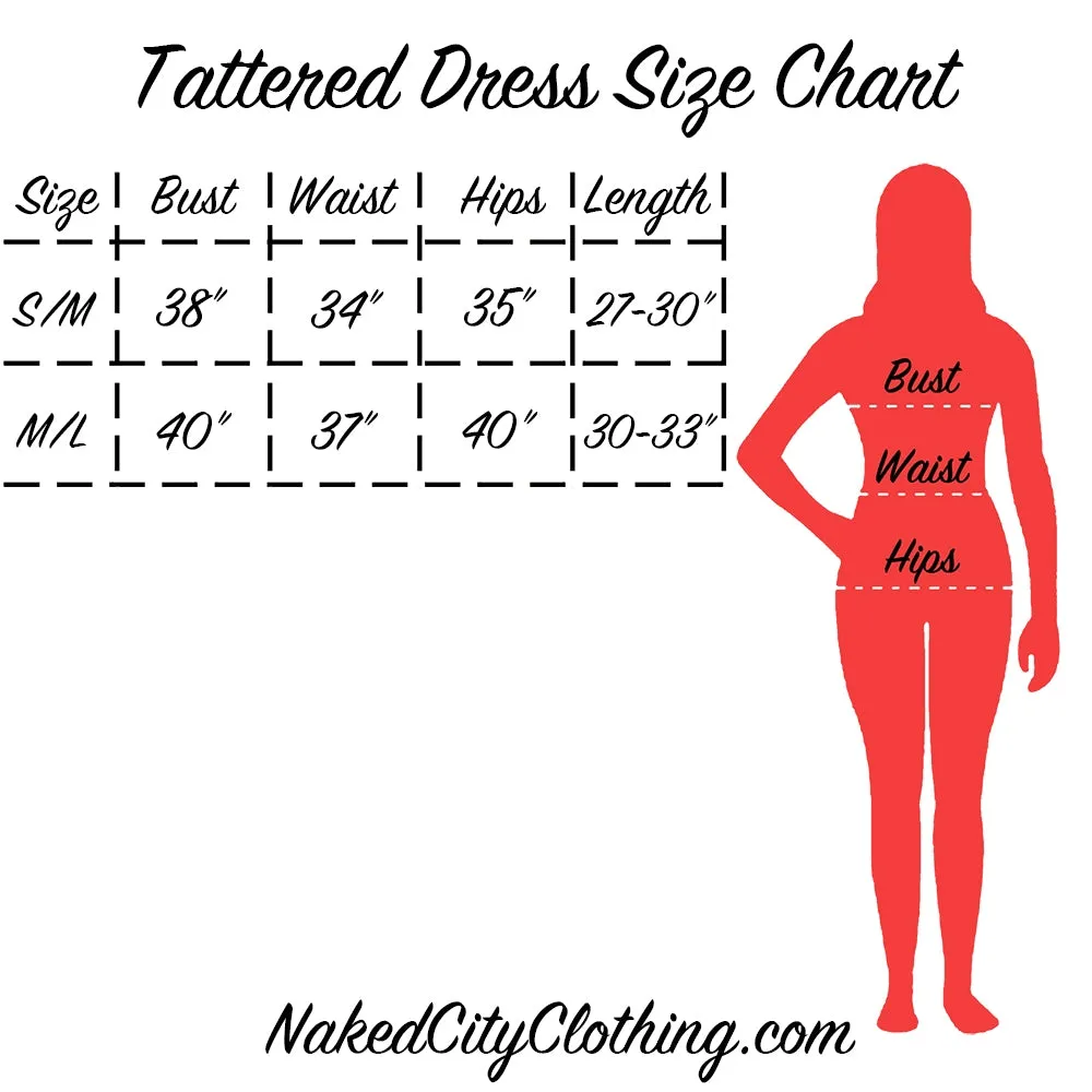 Cowl Neck Tattered Dress - Size Small/Medium
