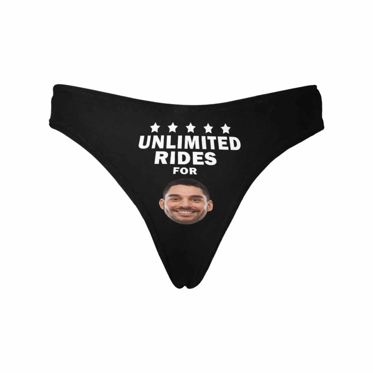 Custom Face Women's Underwear Personalized Lingerie Photo Unlimited Rides Women's Classic Thongs