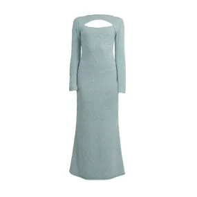 Cut-out Wool Knitted Maxi Dress