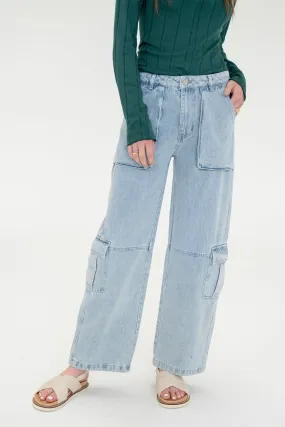 Dana Light Wash Cargo Pants