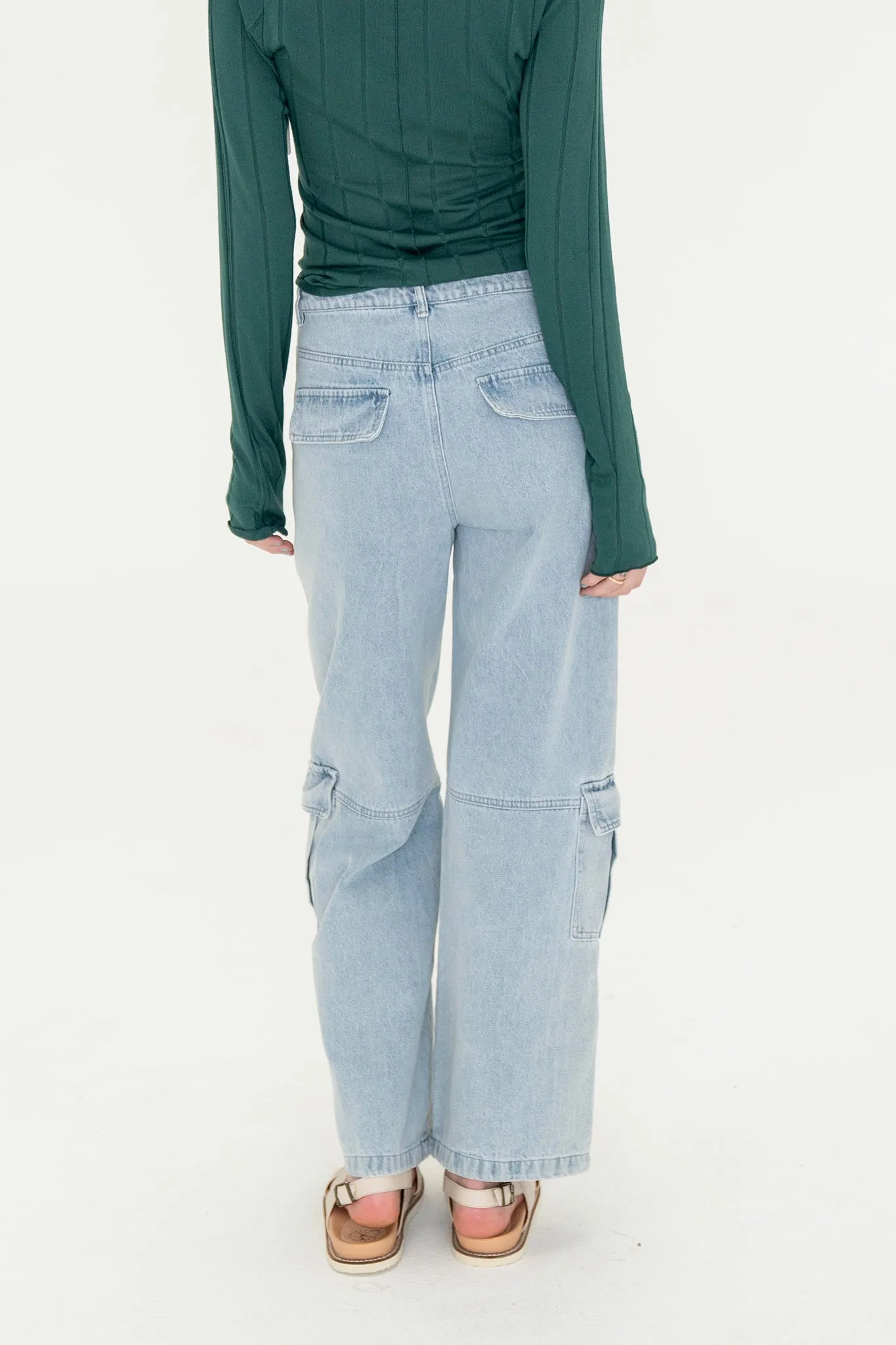 Dana Light Wash Cargo Pants