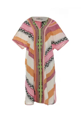 Devotion Twins Augoustina Midi Dress in Pink/Green
