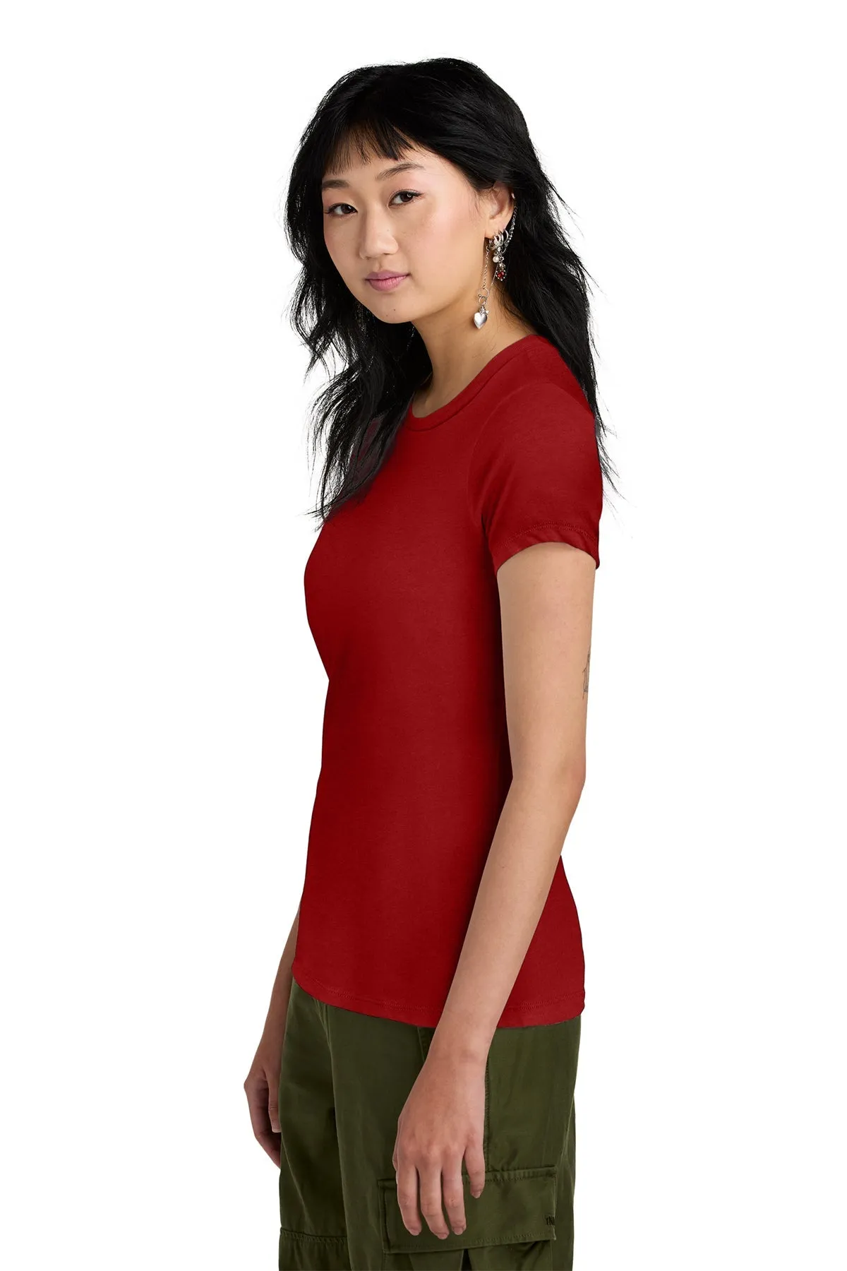 District Women’s Perfect Weight Custom Tees, Classic Red
